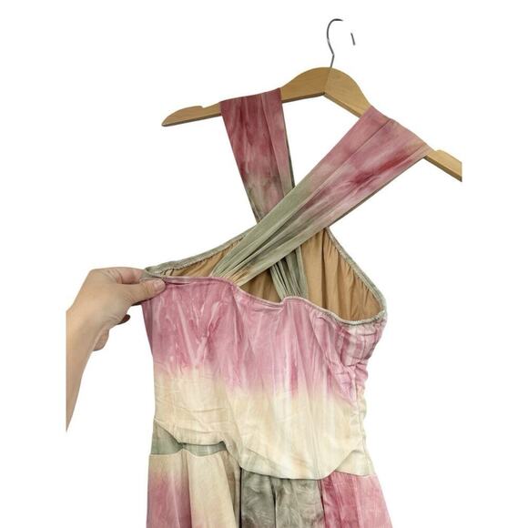 Dansco Watercolor Multicolor High Neck Lyrical Costume Sharkbite Hem Adult Large - Picture 6 of 12